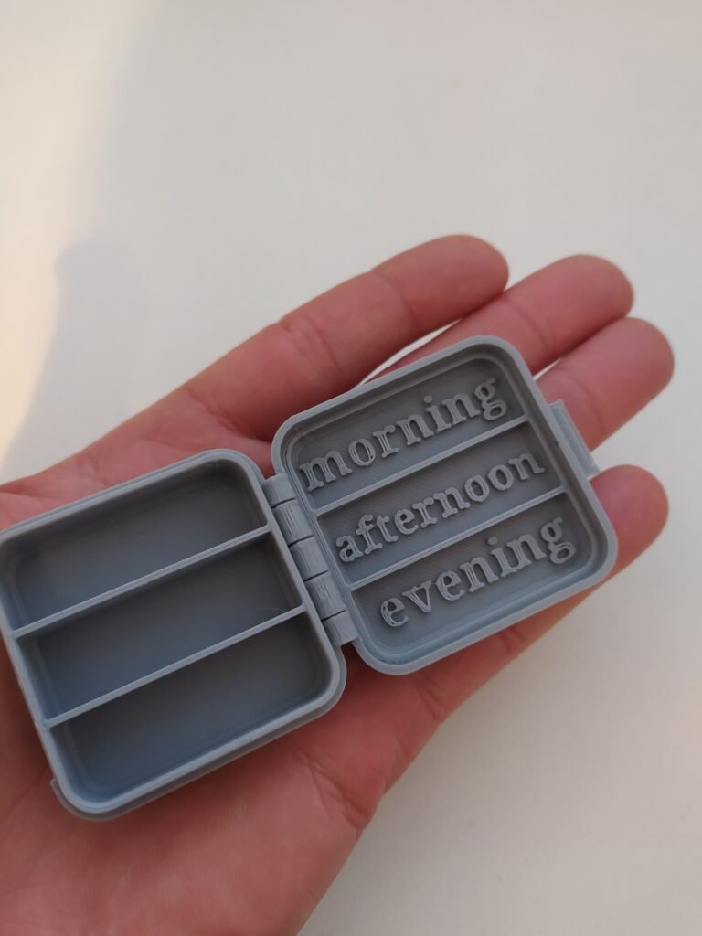 Kutijica za pilule, tri dijela – 3D štampano