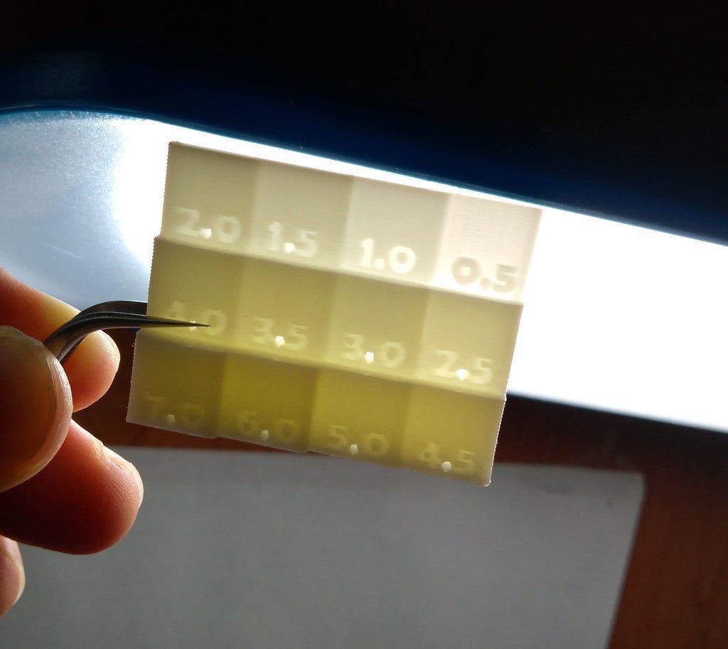 Kalibraciona pločica za lithophanes – 3D štampano
