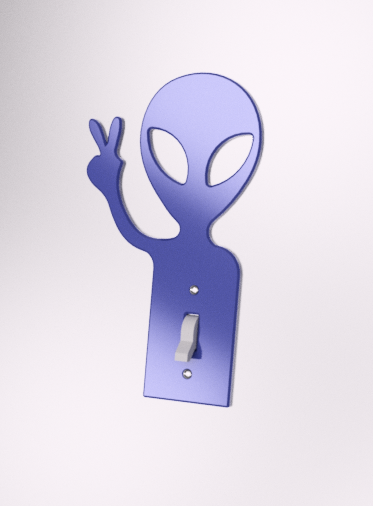 Poklopac za prekidač, vanzemaljski motiv – 3D štampano