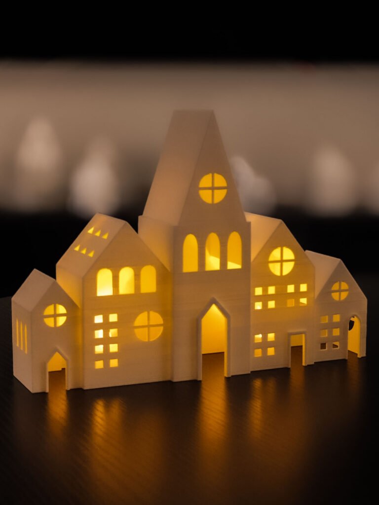 Adventska kućica za svijeće – dekoracija – 3D štampano