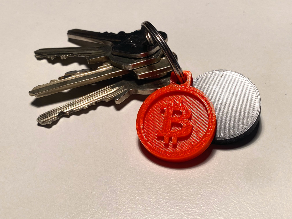 Bitcoin privjesak za ključeve – 3D štampano