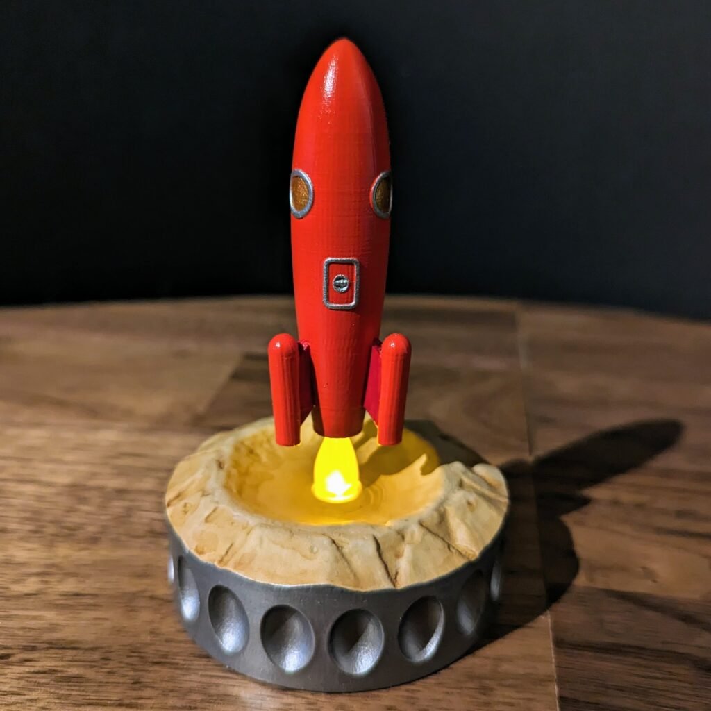 Raketa sa električnom svijećicom – zabava! – 3D štampano