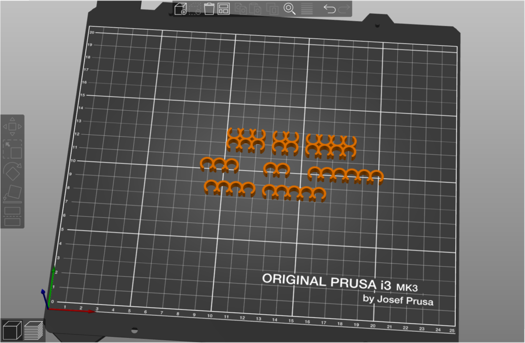 Držači kablova – prilagodljivi za sto – 3D štampano