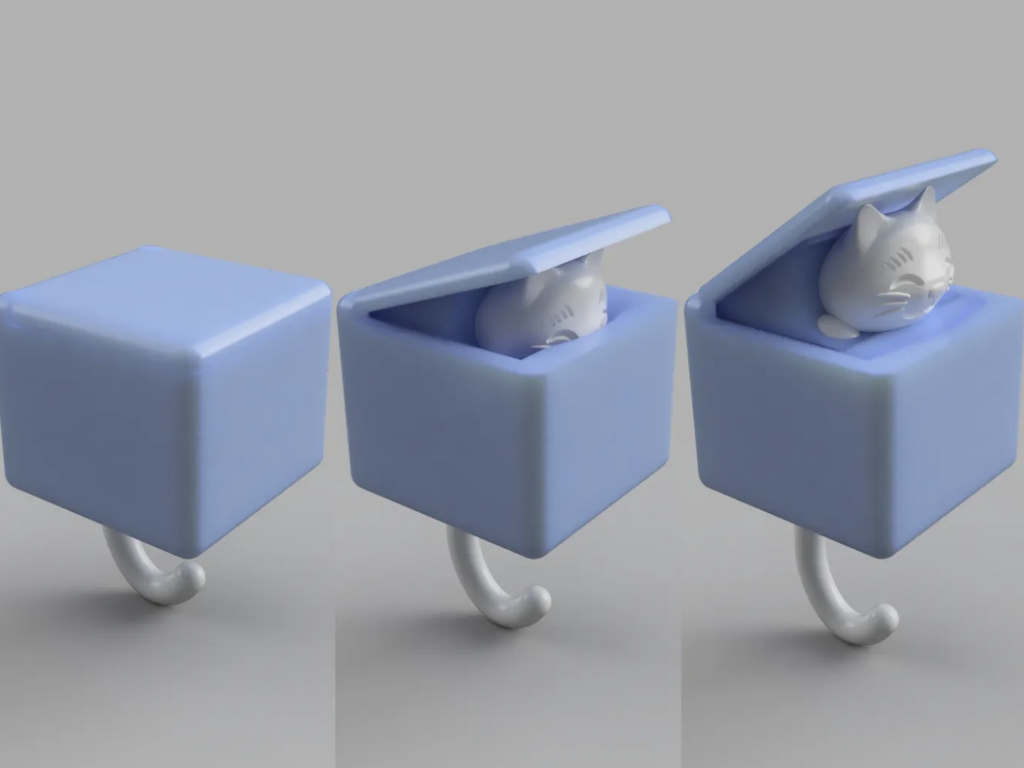 Držač za ključeve u obliku mačke – 3D štampano
