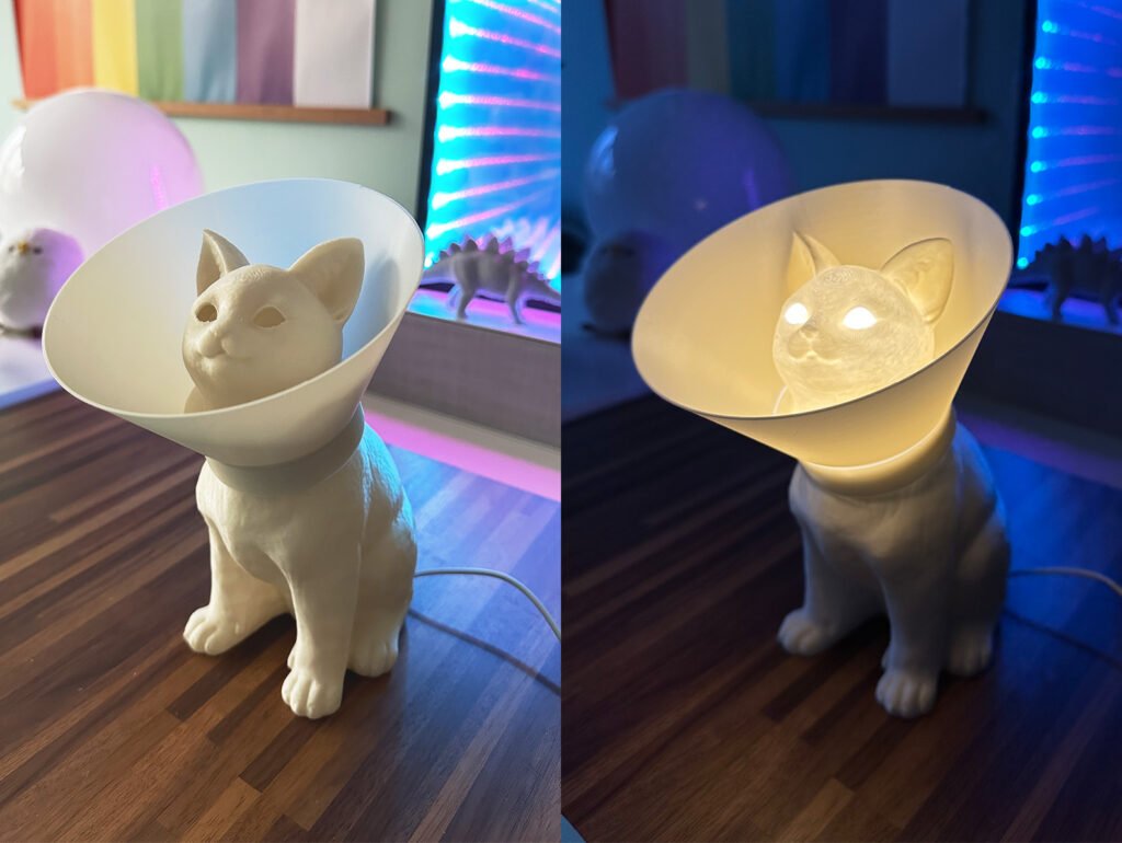 Lampa u vidu šilje za mačke – 3D štampano