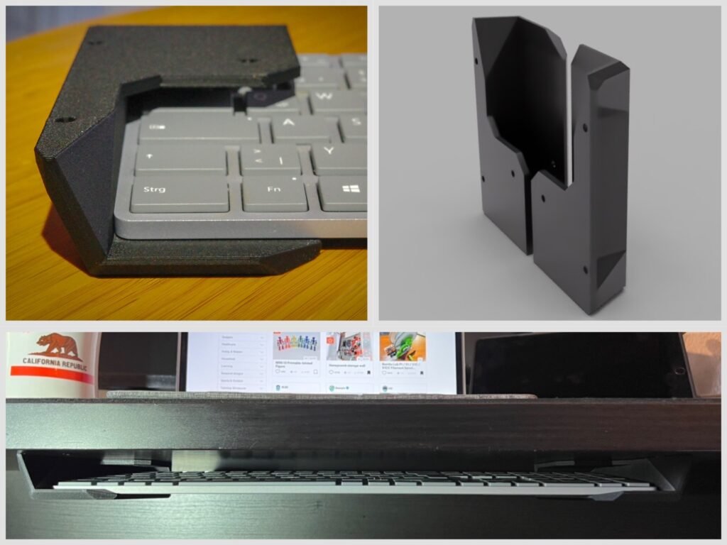 Držač za tastaturu ispod stola – 3D štampano