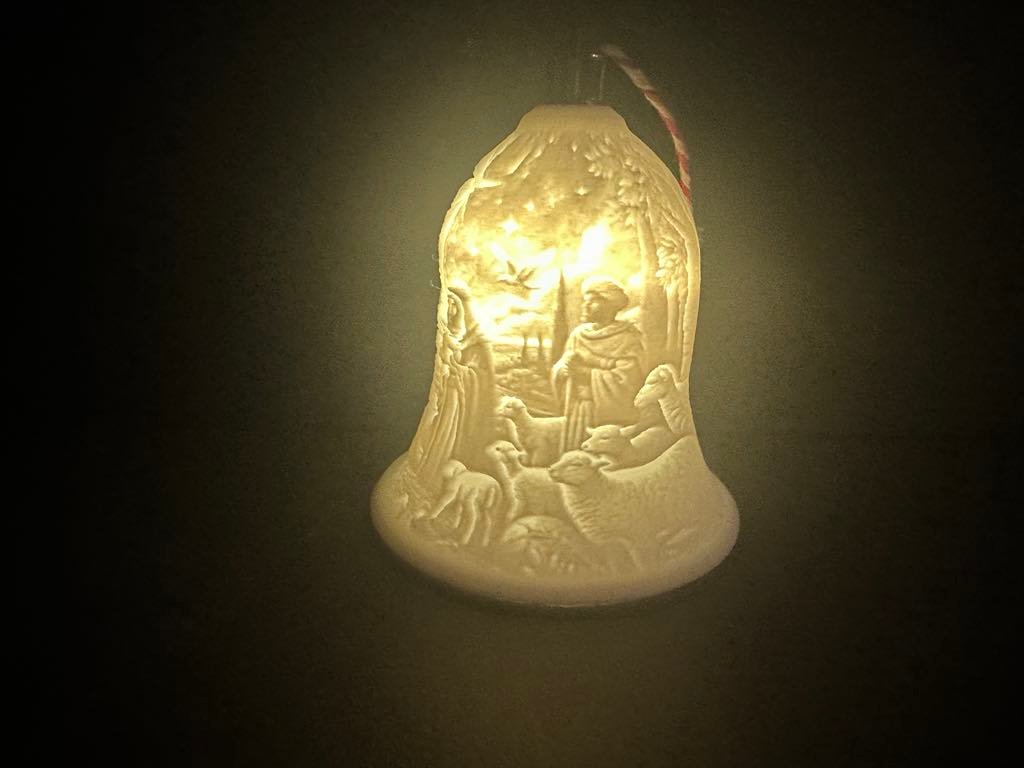 Božićna litofana zvončić sa imenom – 3D štampano