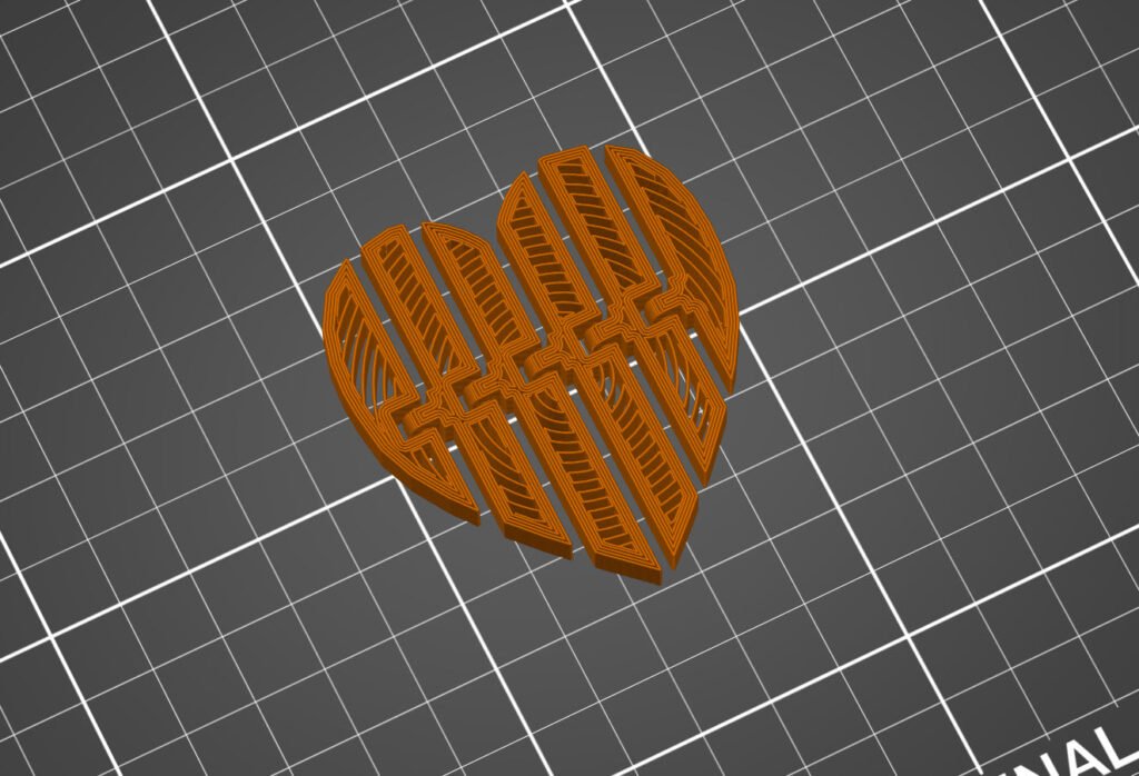 Fleksibilno srce – poklon igračka – 3D štampano