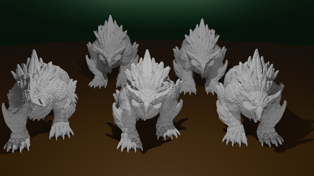 Minijature Highland Owlbear za igre – 3D štampano