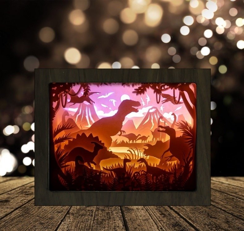 Kutija sa rasvjetom – Era dinosaura – 3D štampano