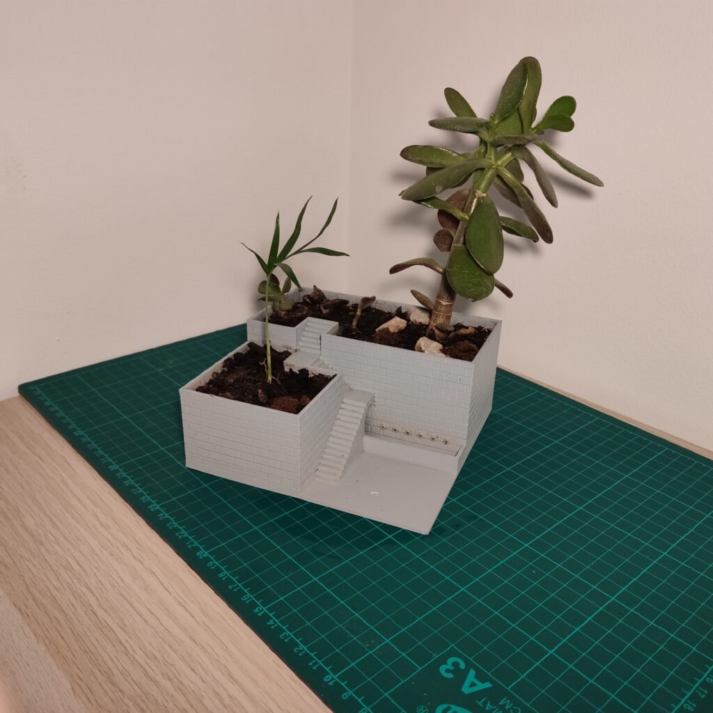 Saksija za sukulente, dekorativni element – 3D štampano