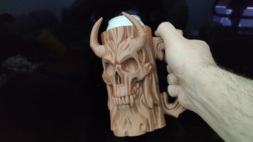 Drveni Đavolski Lobanj za Pivo – 3D štampano