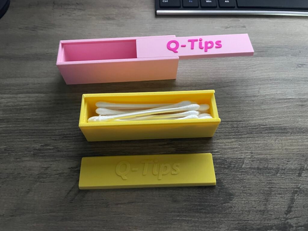 Kutijica za štapiće za uši na putovanju – 3D štampano