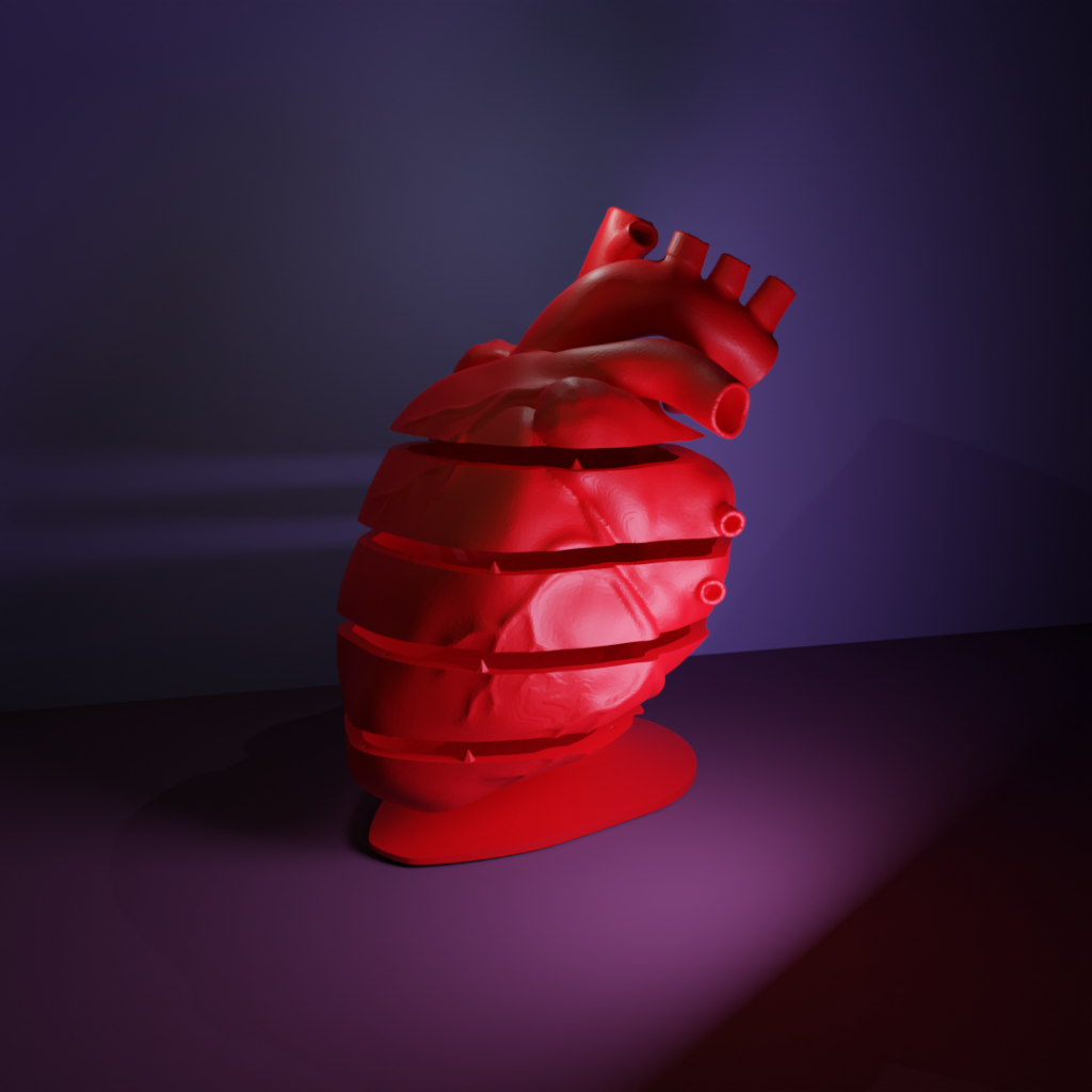 Kutija za nakit sa srcem i postoljem – 3D štampano