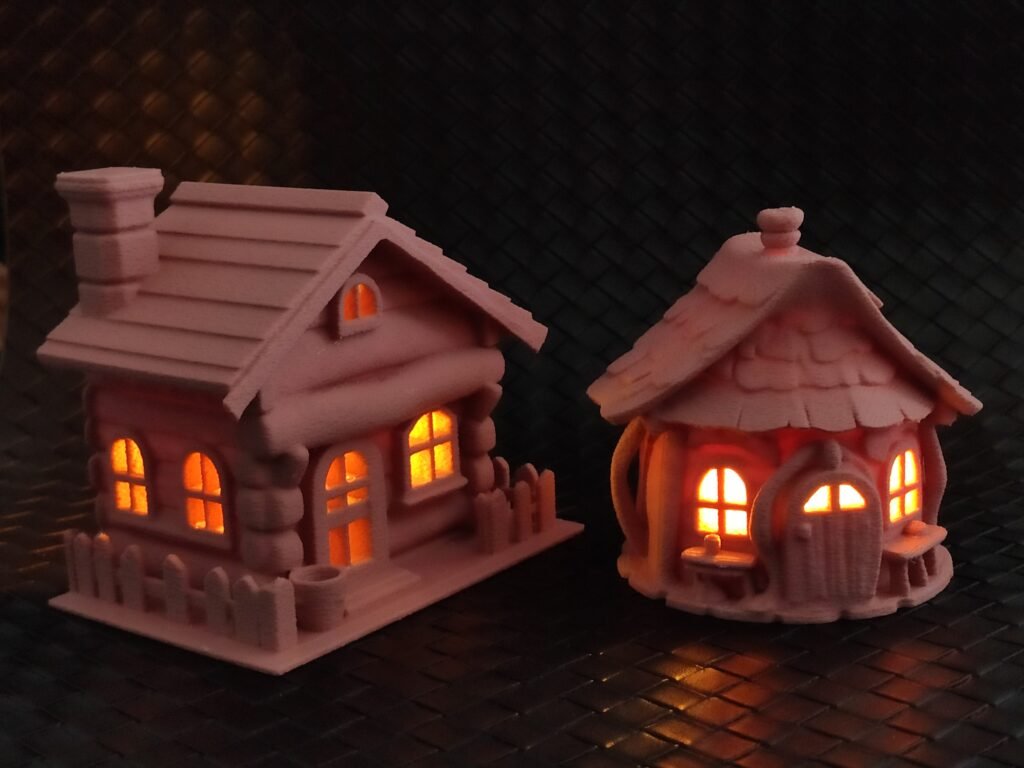 Čaroban brvnac za svijeće sa LED svjetlom – 3D štampano