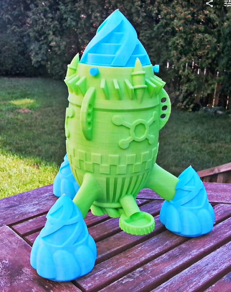 Raketa – hranilica za ptice – 3D štampano