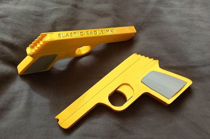 Gumena puška, spremna za upotrebu – 3D štampano
