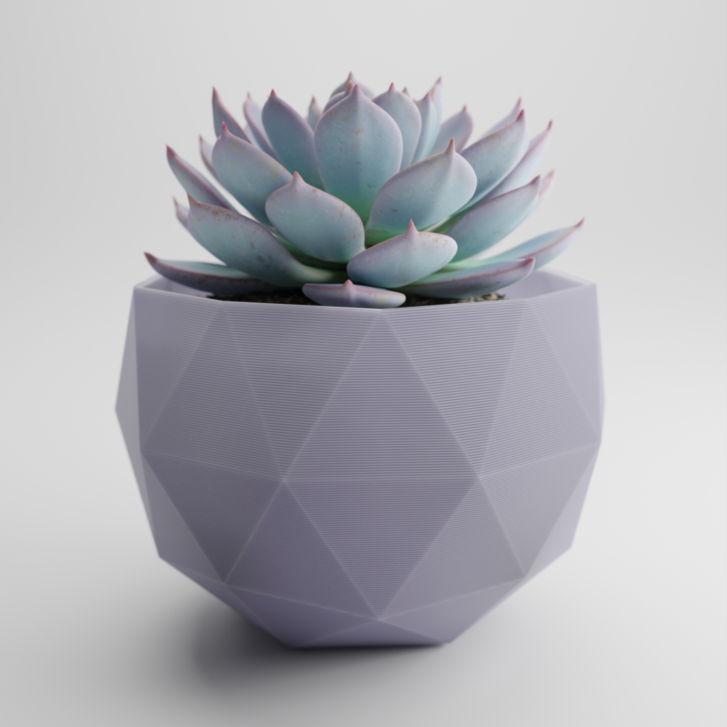 Geometrijska saksija za biljke – 3D štampano