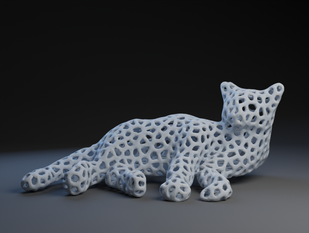 Svijećnjak za čajnu svijeću, Voronoi dizajn – 3D štampano